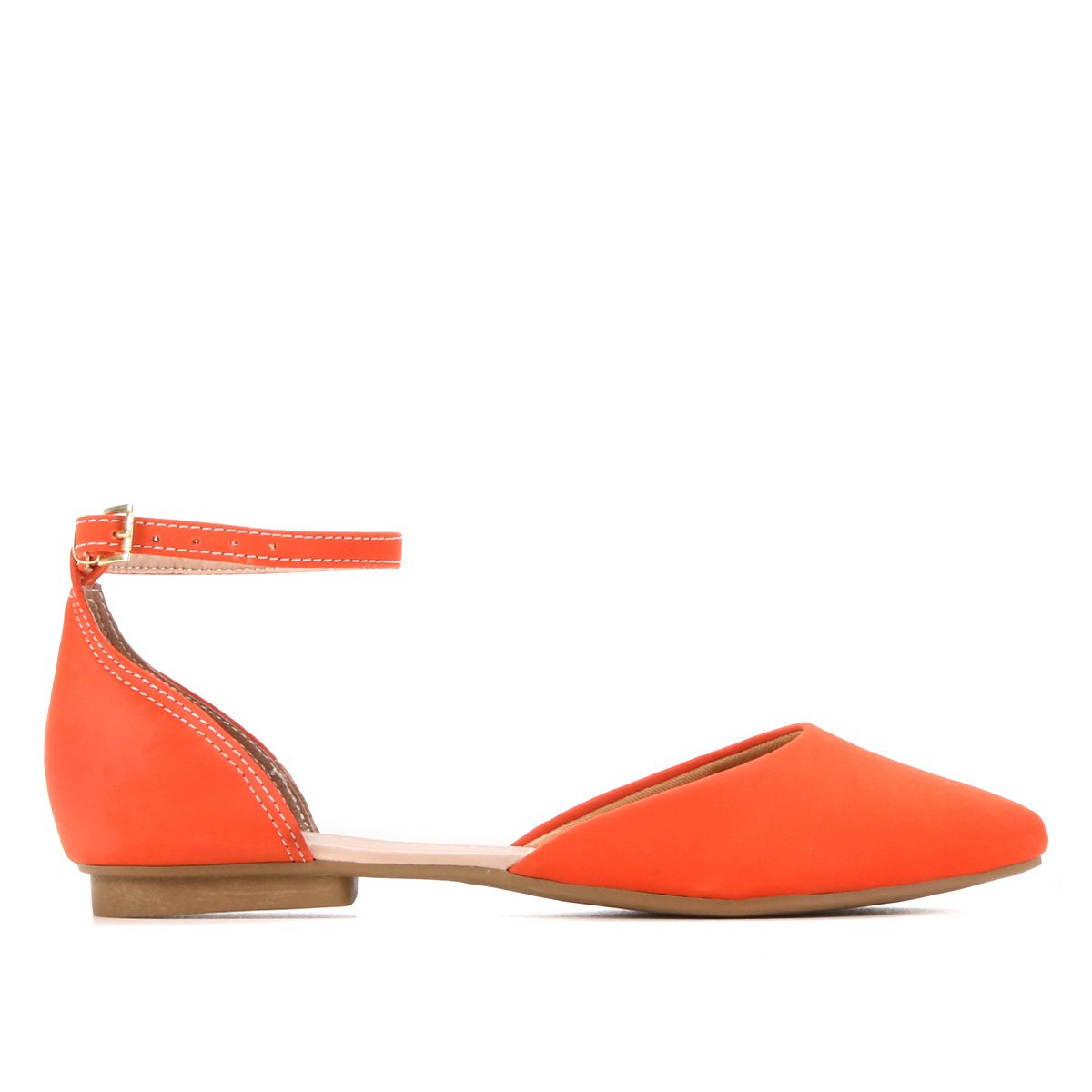 Sapatilha Griffe Nob Bico Fino Feminina - Laranja é ruim? Sapatilha Griffe Nob Bico Fino Feminina - Laranja é boa?