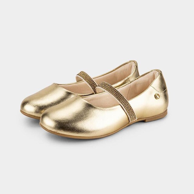 Sapatilha Infantil Bibi Ballerina Basic Dourada com Brilho