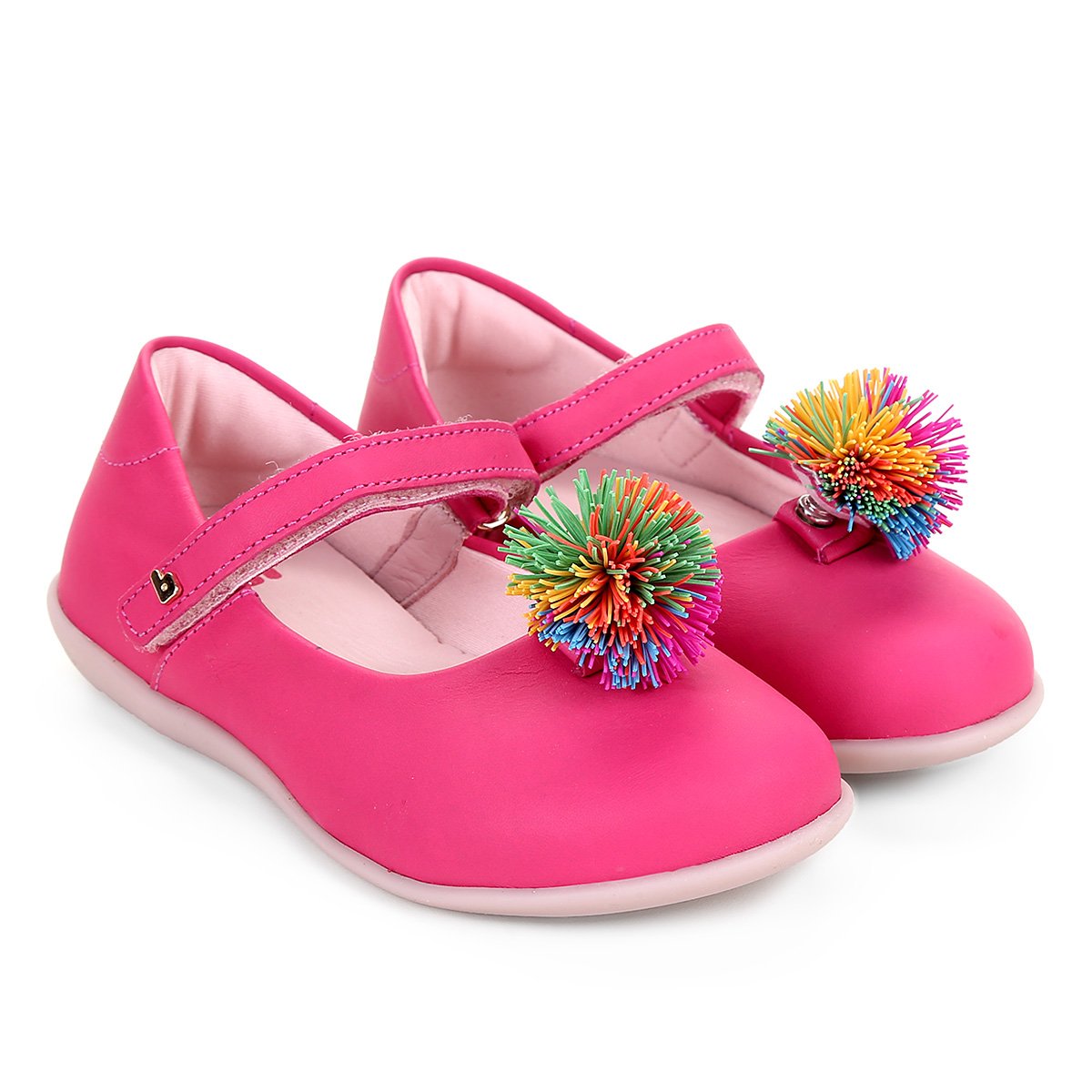 sapato com pompom infantil