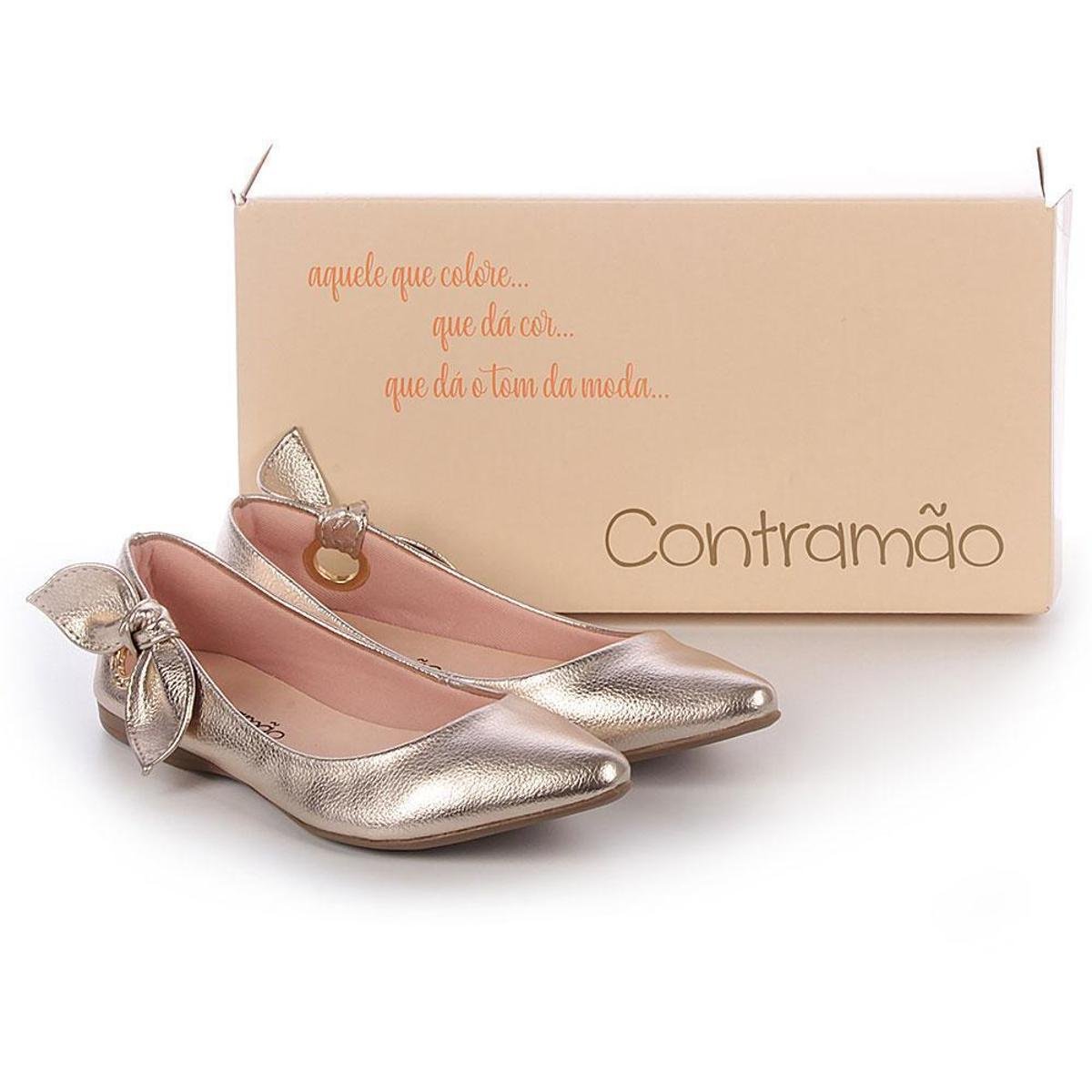 Sapatilha Infantil Contramão Lisa Bico Fino Feminina Zattini