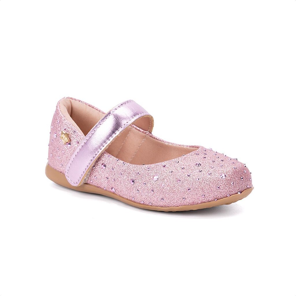 Sapatilha Infantil Estilo Boneca Spikes E Tira Ajustável