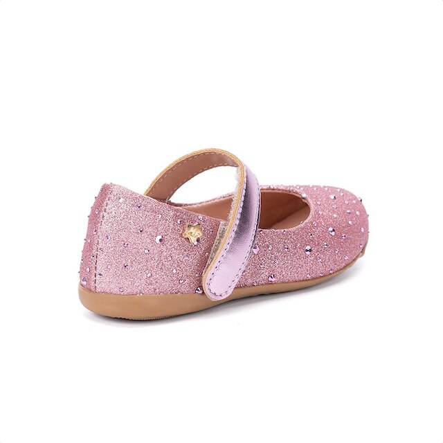 Sapatilha Infantil Estilo Boneca Spikes E Tira Ajustável