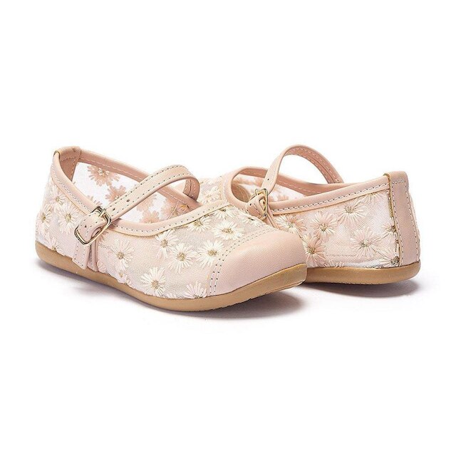 Sapatilha Infantil Feminina Encanto das Flores Pequito
