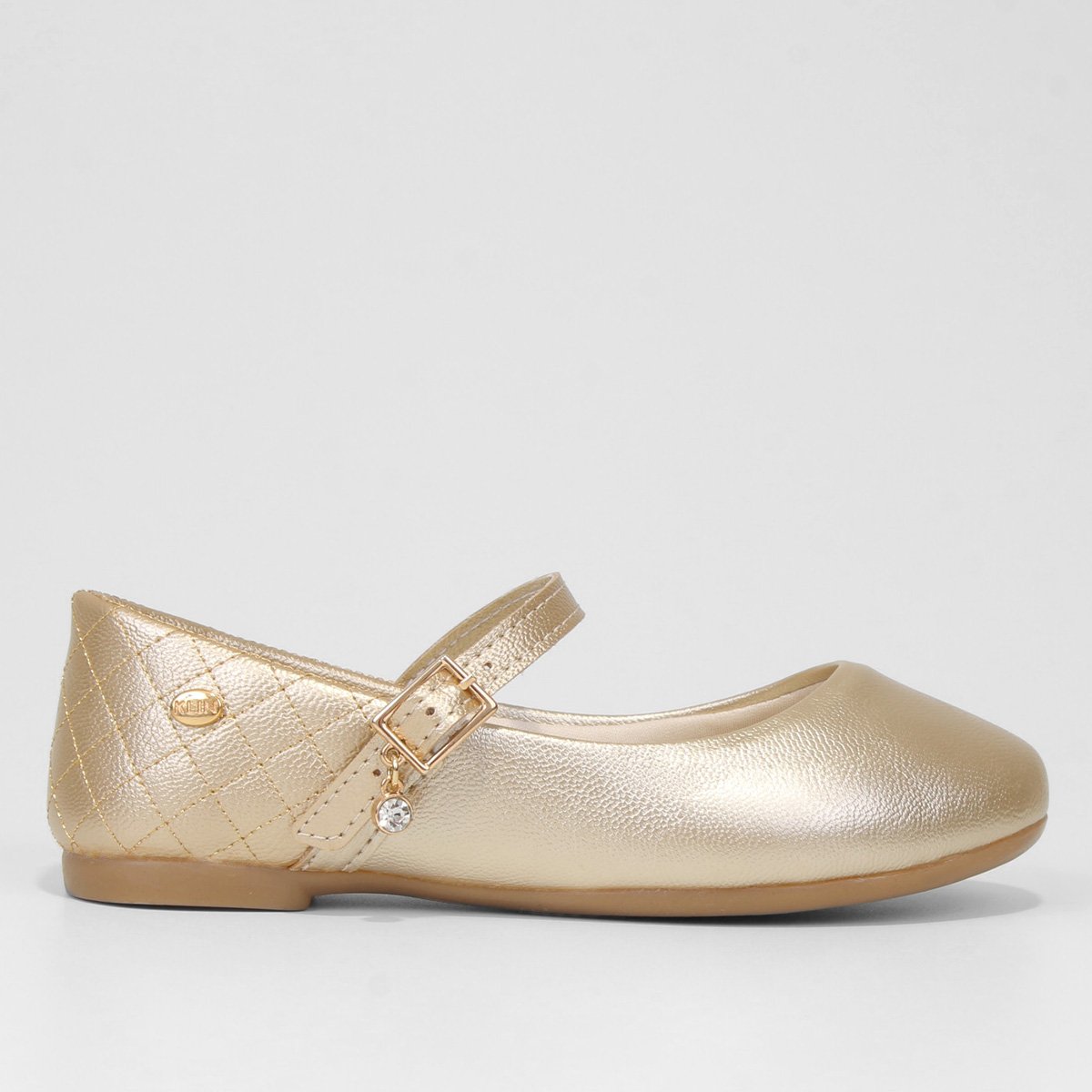 Sapatilha Infantil Klin Metalizada Feminina - Dourado Menor preço em Sapatilha Infantil Klin Metalizada Feminina - Dourado
