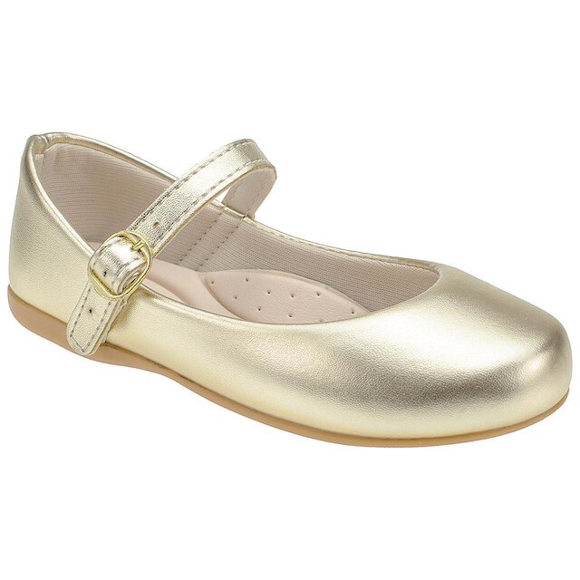 Sapatilha Infantil Menina Dourada Confortavel 3001 - 28 ao 34