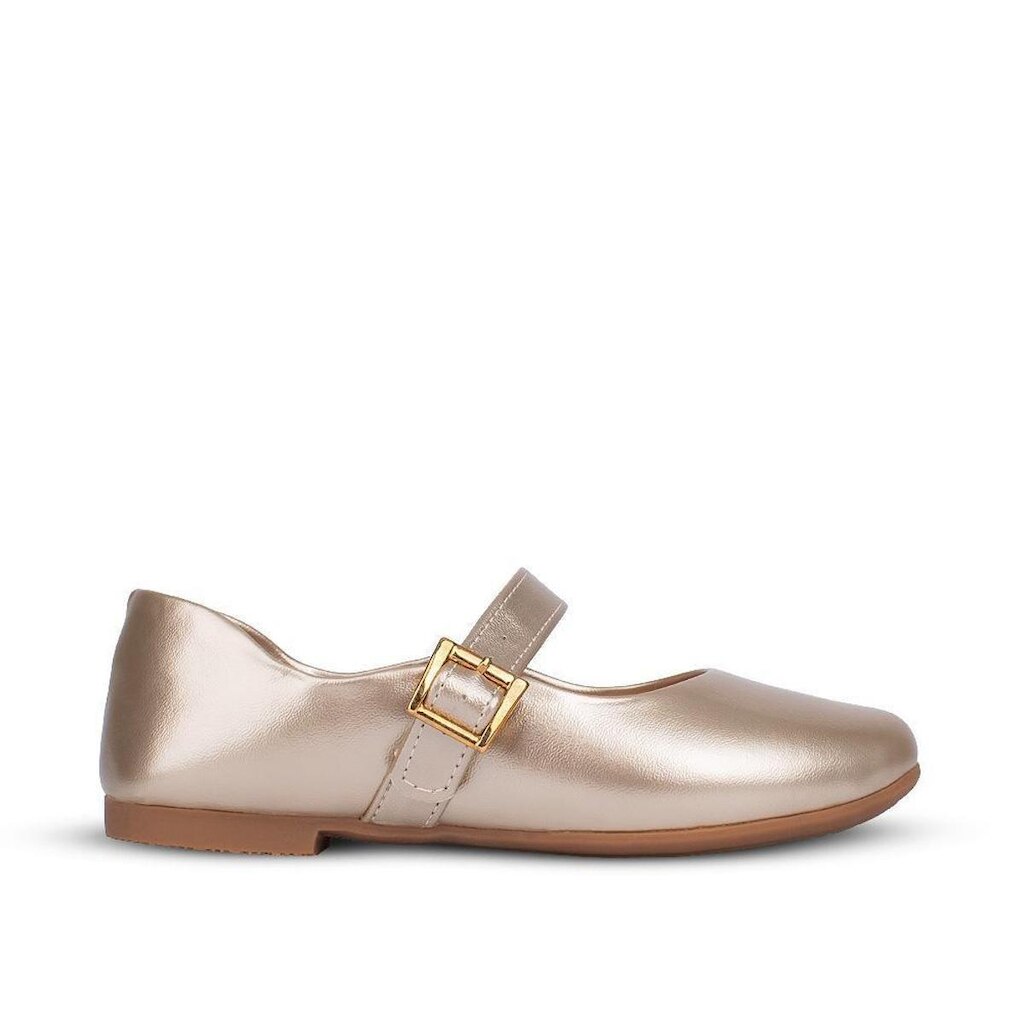 Sapatilha Infantil Menina Kidy Soft Ouro Bailarina Casual Delicada Confortável Leve Antiderrapante