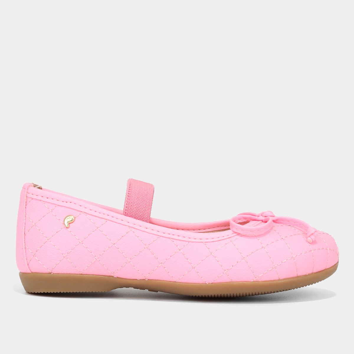Sapatilha Infantil Pampili Bailarina Laço Feminino - Rosa Neon Menor preço em Sapatilha Infantil Pampili Bailarina Laço Feminino - Rosa Neon