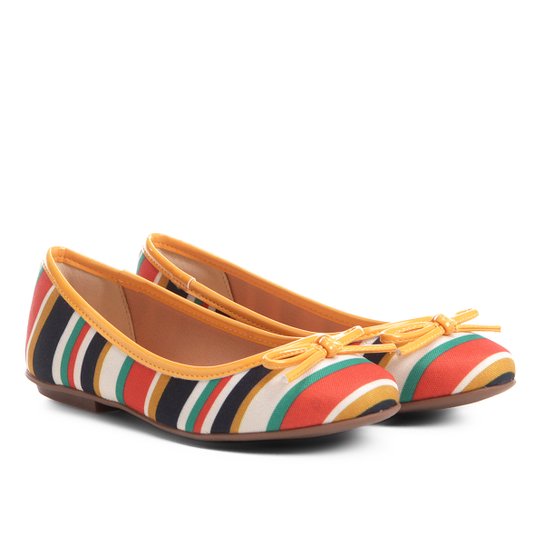 Sapatilha Infantil Shoestock Estampada Feminina - Laranja