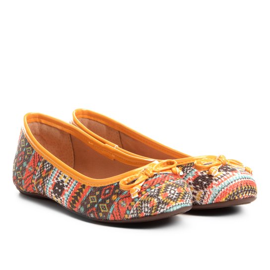 Sapatilha Infantil Shoestock Tecido Feminina - Amarelo