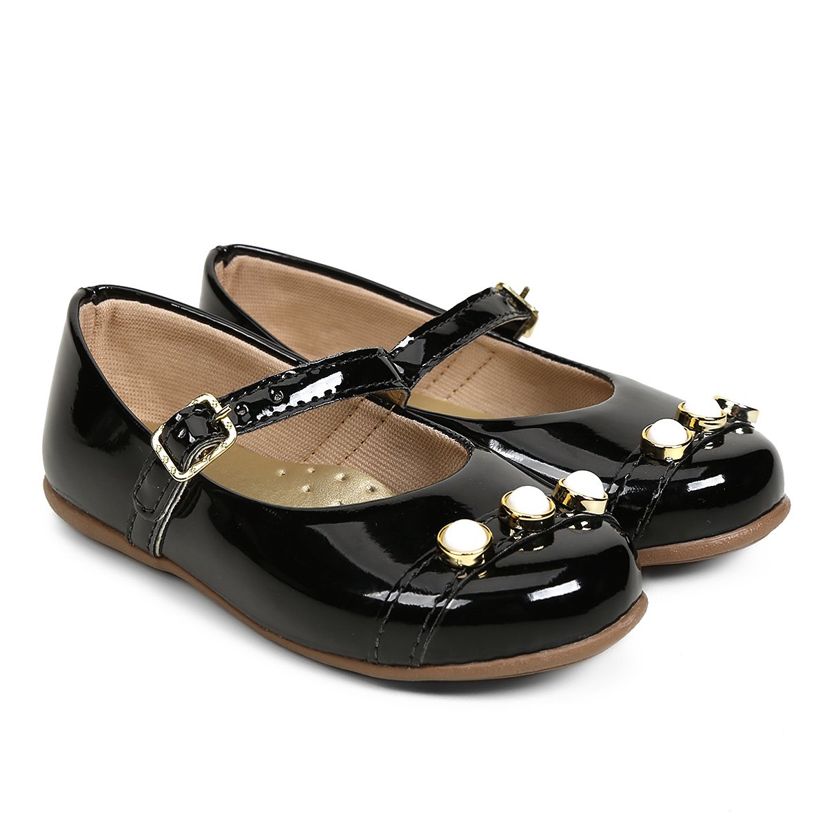 Sapatilha Infantil Tininha Pérola Feminina - Preto Menor preço em Sapatilha Infantil Tininha Pérola Feminina - Preto