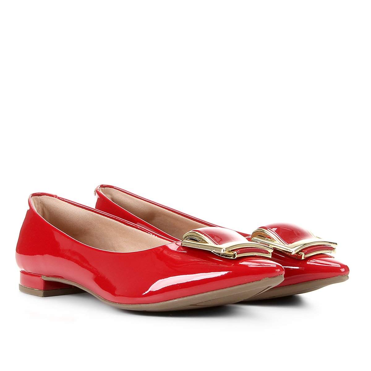 Sapatilha Jelly Bean Bico Fino Enfeite Metal Feminina - Vermelho é ruim? Sapatilha Jelly Bean Bico Fino Enfeite Metal Feminina - Vermelho é boa?