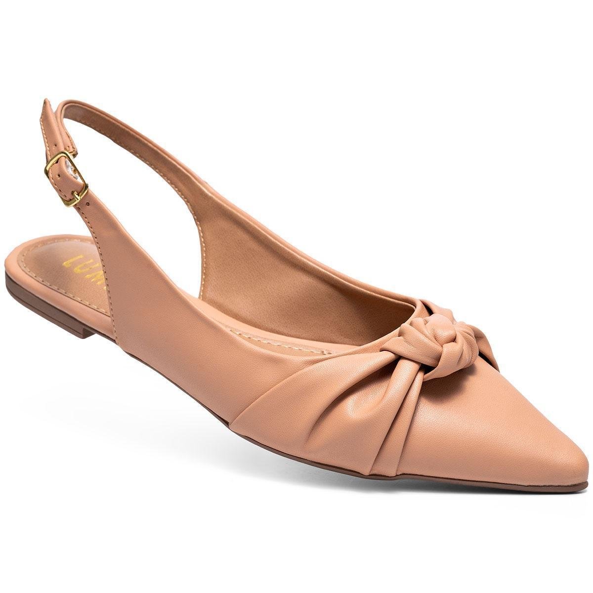Sapatilha Lumiss Moda Confort Rasteira Slingback Feminino - Nude Menor preço em Sapatilha Lumiss Moda Confort Rasteira Slingback Feminino - Nude