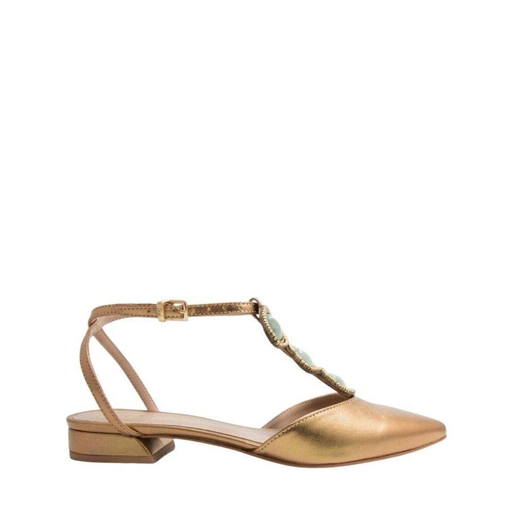 Sapatilha Maithe Couro Dourado