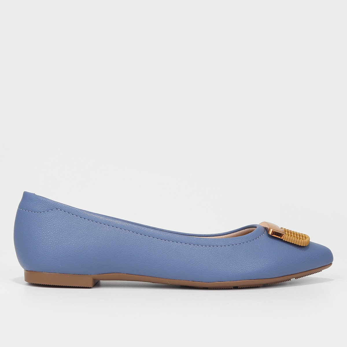 Sapatilha Modare Bico Fino Aplique Feminina - Azul Menor preço em Sapatilha Modare Bico Fino Aplique Feminina - Azul