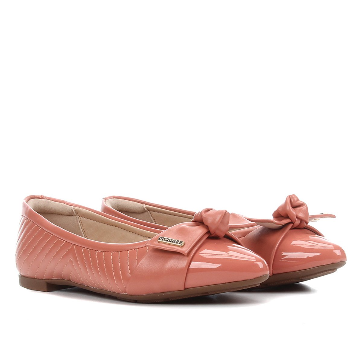 Sapatilha Modare Bico Fino Verniz Laço Matelassê Feminina - Coral é ruim? Sapatilha Modare Bico Fino Verniz Laço Matelassê Feminina - Coral é boa?