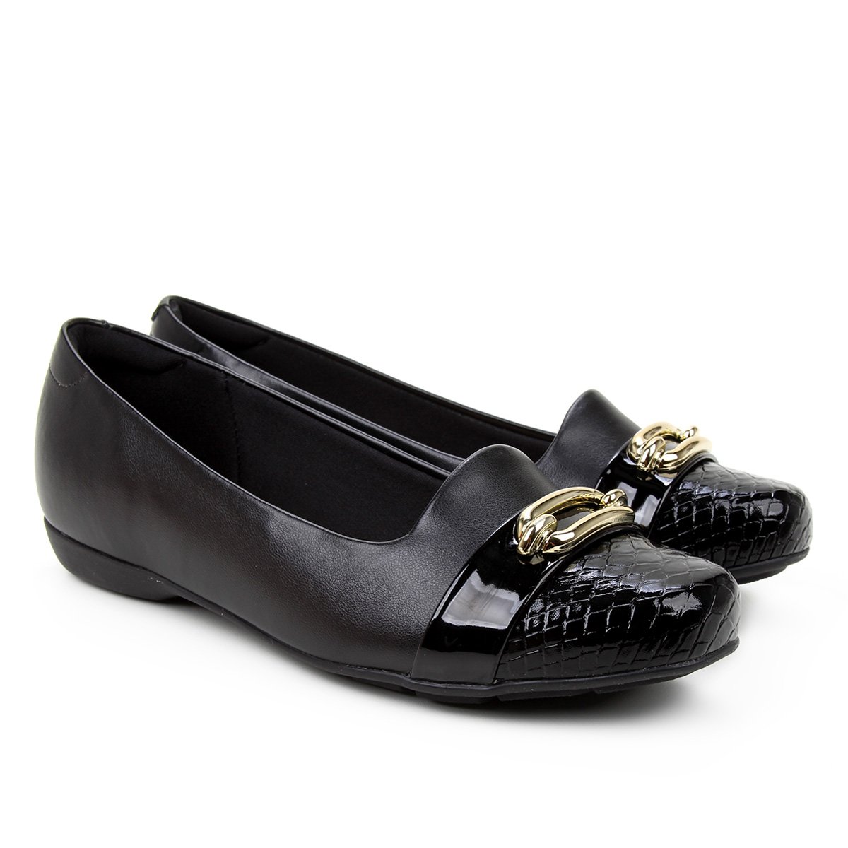 Sapatilha Modare Fivela Detalhe Croco Alto Brilho Feminina - Preto é ruim? Sapatilha Modare Fivela Detalhe Croco Alto Brilho Feminina - Preto é boa?