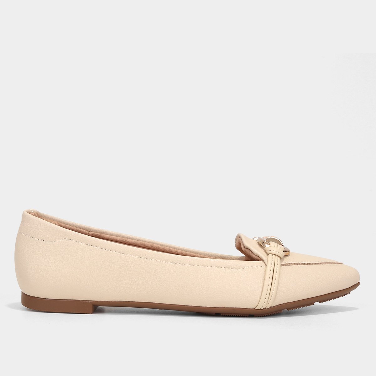 Sapatilha Modare Fivela Feminina - Creme Menor preço em Sapatilha Modare Fivela Feminina - Creme