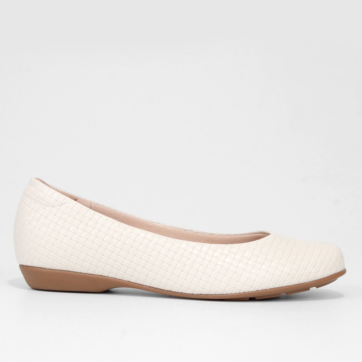 Sapatilha Modare Salto Baixo Feminina - Branco Menor preço em Sapatilha Modare Salto Baixo Feminina - Branco