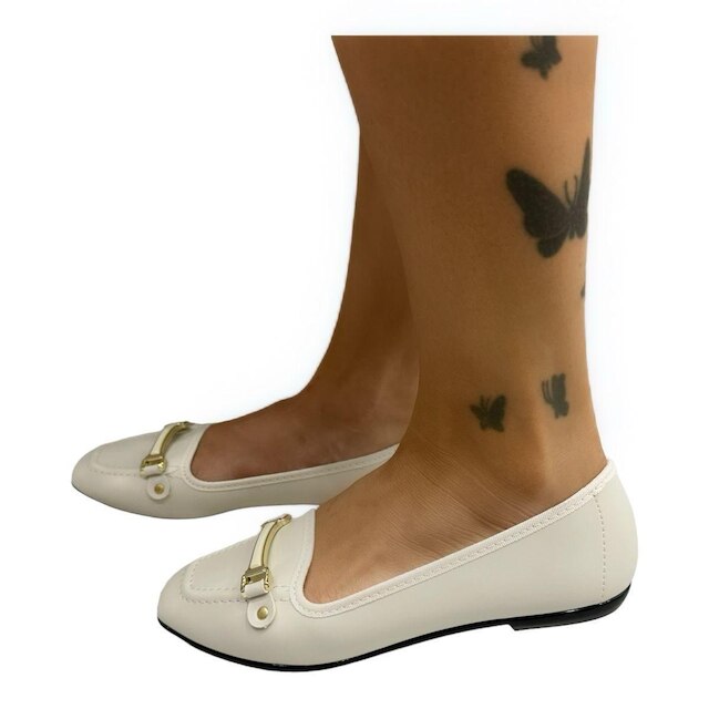 Sapatilha Moleca 5729.127 Fivela Bico Quadrado Sapato Baixo Casual Feminino