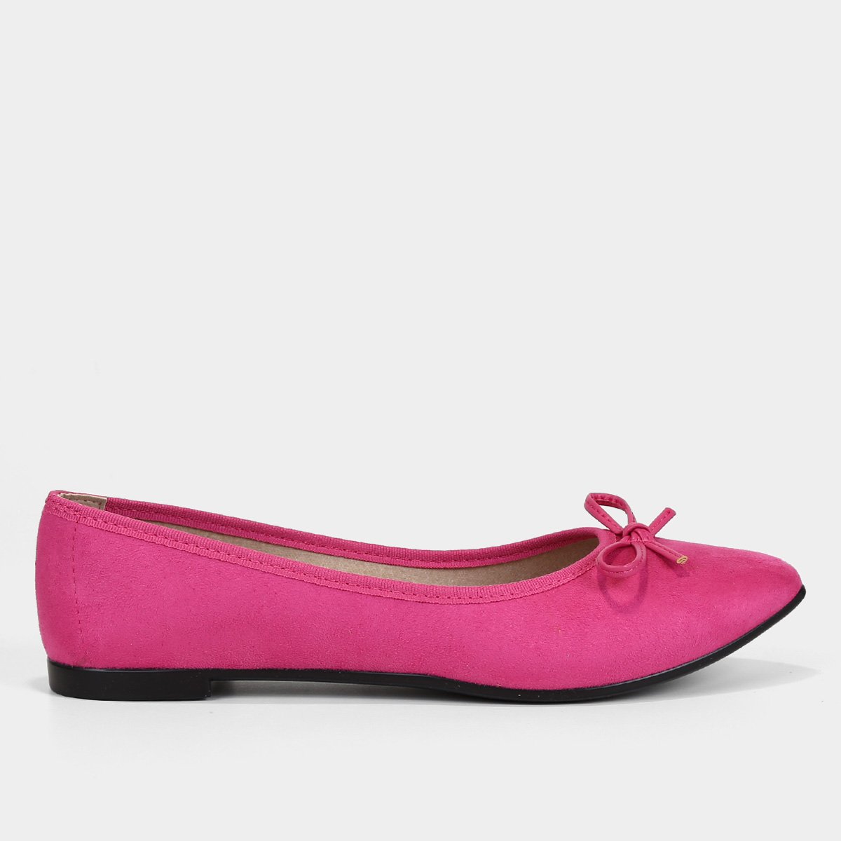 Sapatilha Moleca Bico Fino Feminina - Rosa Menor preço em Sapatilha Moleca Bico Fino Feminina - Rosa