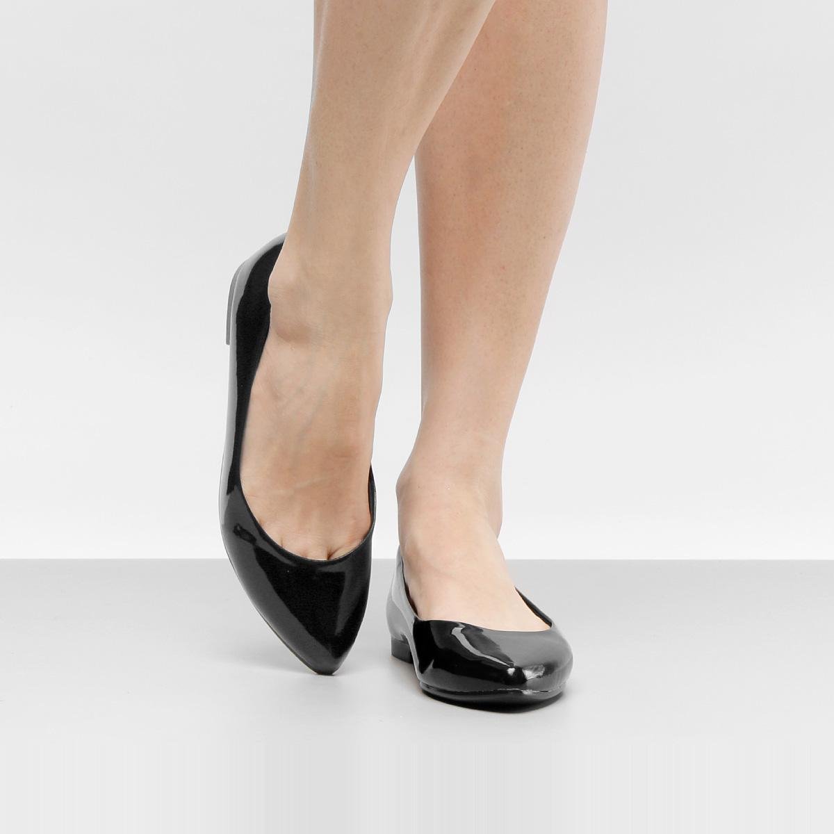 Sapatilha Moleca Bico Fino Verniz Feminina - Preto é ruim? Sapatilha Moleca Bico Fino Verniz Feminina - Preto é boa?