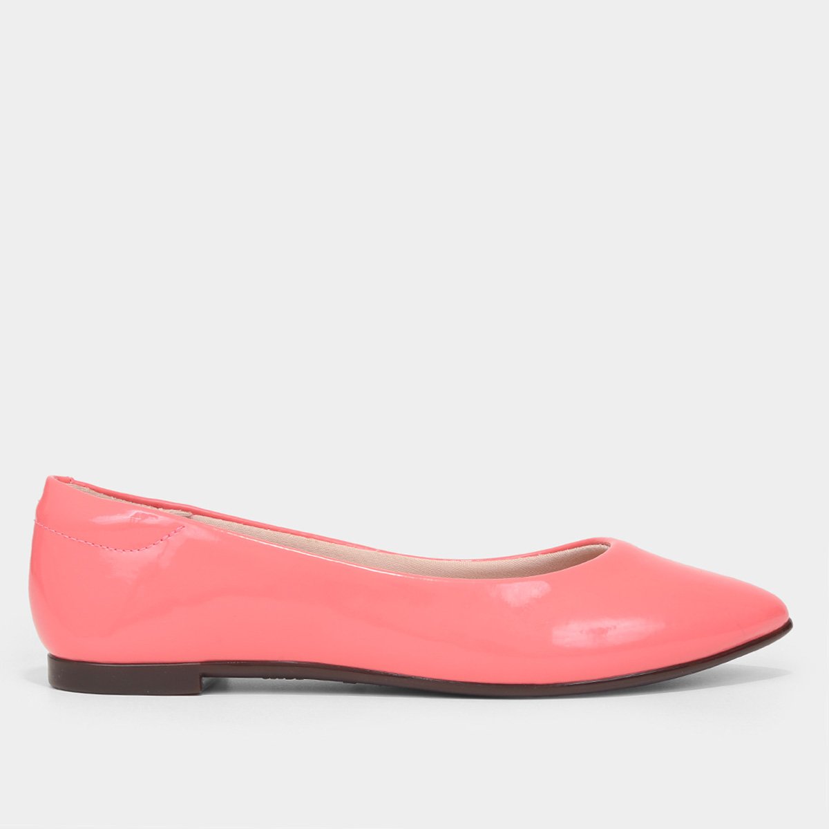 Sapatilha Moleca Bico Fio Efeito Vinil Feminina - Rosa Claro Menor preço em Sapatilha Moleca Bico Fio Efeito Vinil Feminina - Rosa Claro