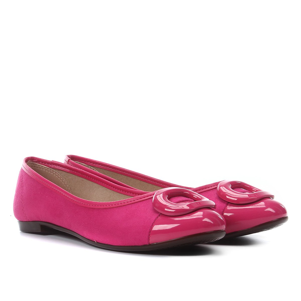 Sapatilha Moleca Bico Verniz Fivela Feminina - Pink Menor preço em Sapatilha Moleca Bico Verniz Fivela Feminina - Pink