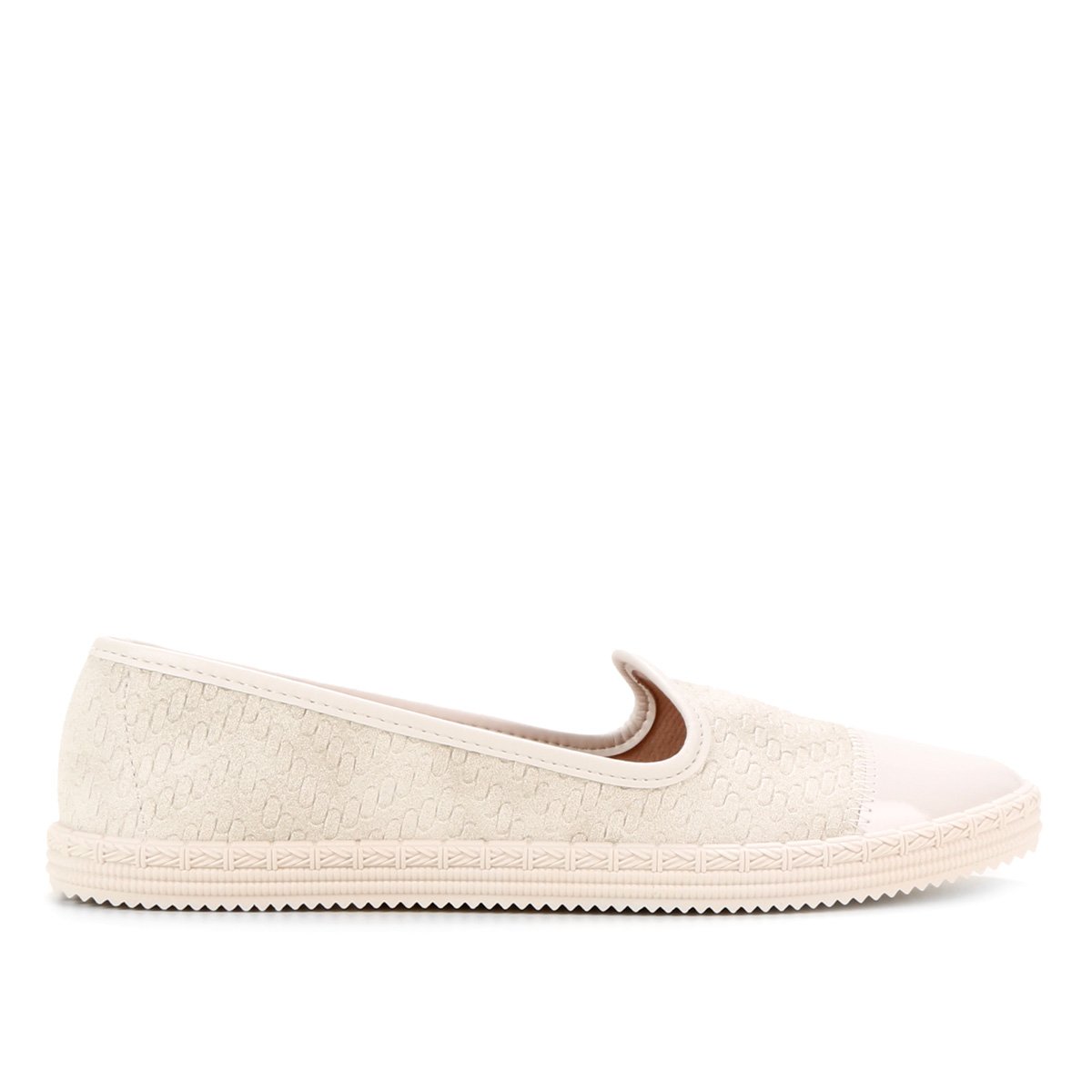 Sapatilha Moleca Croco Feminina - Branco Menor preço em Sapatilha Moleca Croco Feminina - Branco