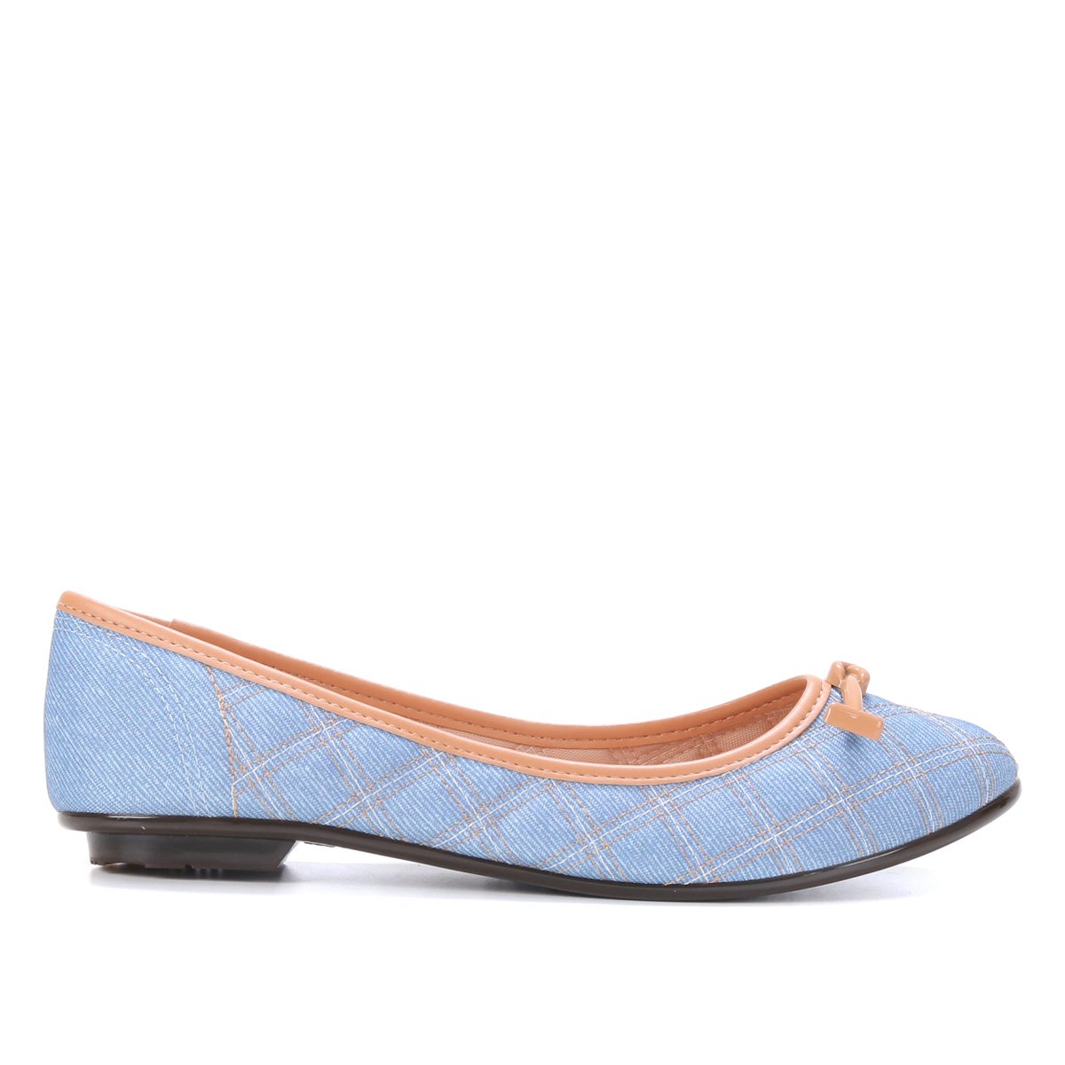 Sapatilha Moleca Estampada Bico Redondo Feminina - Jeans Menor preço em Sapatilha Moleca Estampada Bico Redondo Feminina - Jeans