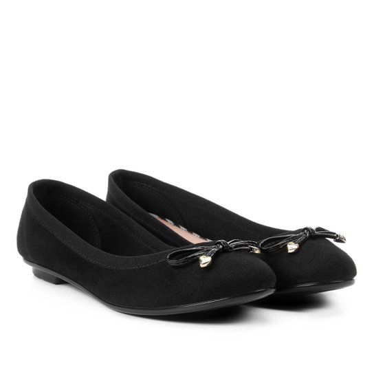 Sapatilha Moleca Lacinho Feminina - Preto