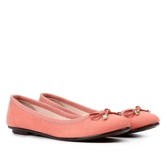 Sapatilha Moleca Lacinho Feminina - Coral