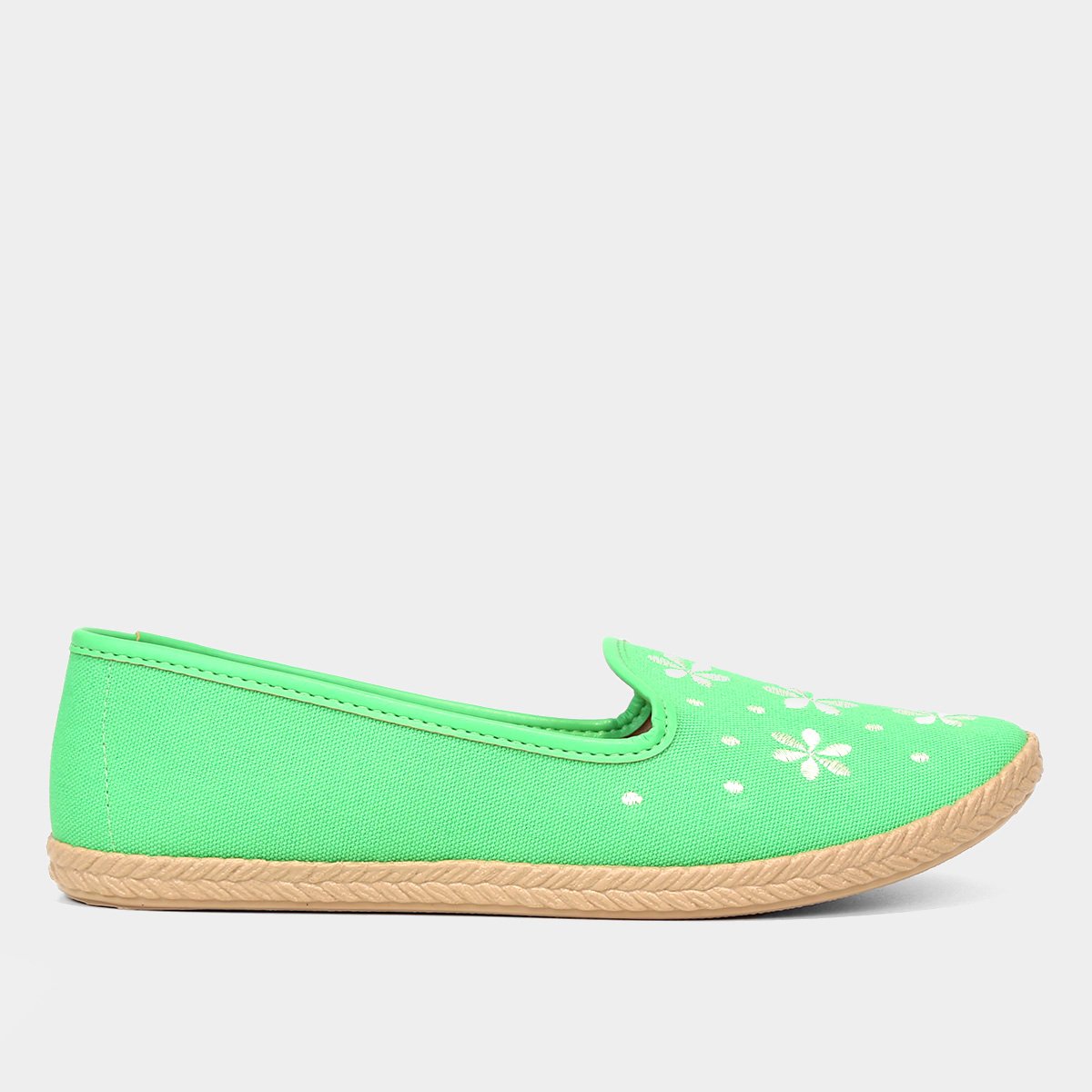 Sapatilha Moleca Slipper Floral Feminina - Verde Menor preço em Sapatilha Moleca Slipper Floral Feminina - Verde