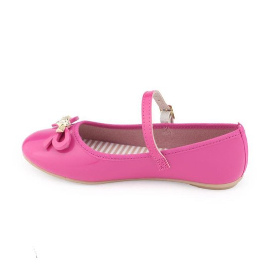 Sapatilha Molekinha Meninas Casual 2502.394 verniz laço fest