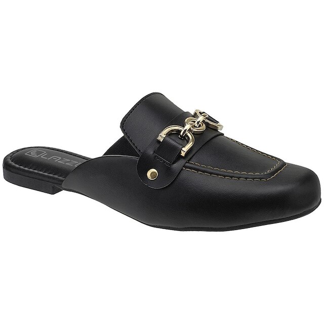 Sapatilha Mule Feminino Bico Quadrado Loafer Confortável