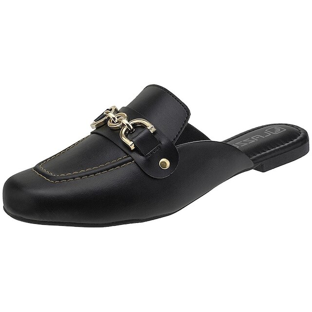 Sapatilha Mule Feminino Bico Quadrado Loafer Confortável