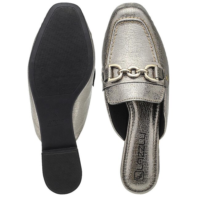 Sapatilha Mule Feminino Bico Quadrado Loafer Confortável