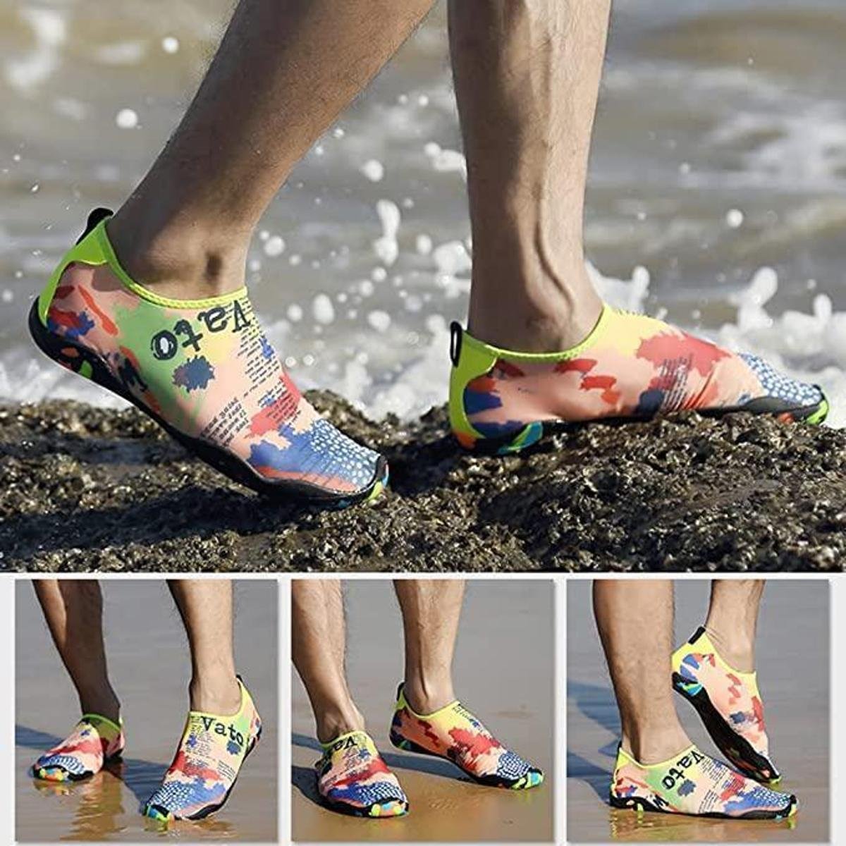 Sapatilha para esportes aquáticos com rápida secagem - Colorido é ruim? Sapatilha para esportes aquáticos com rápida secagem - Colorido é boa?