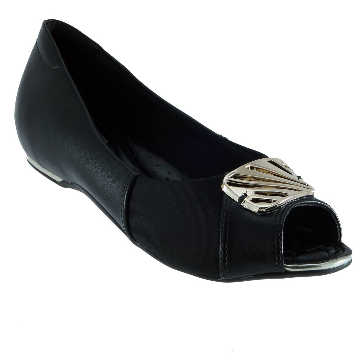 sapatilha peep toe comfortflex