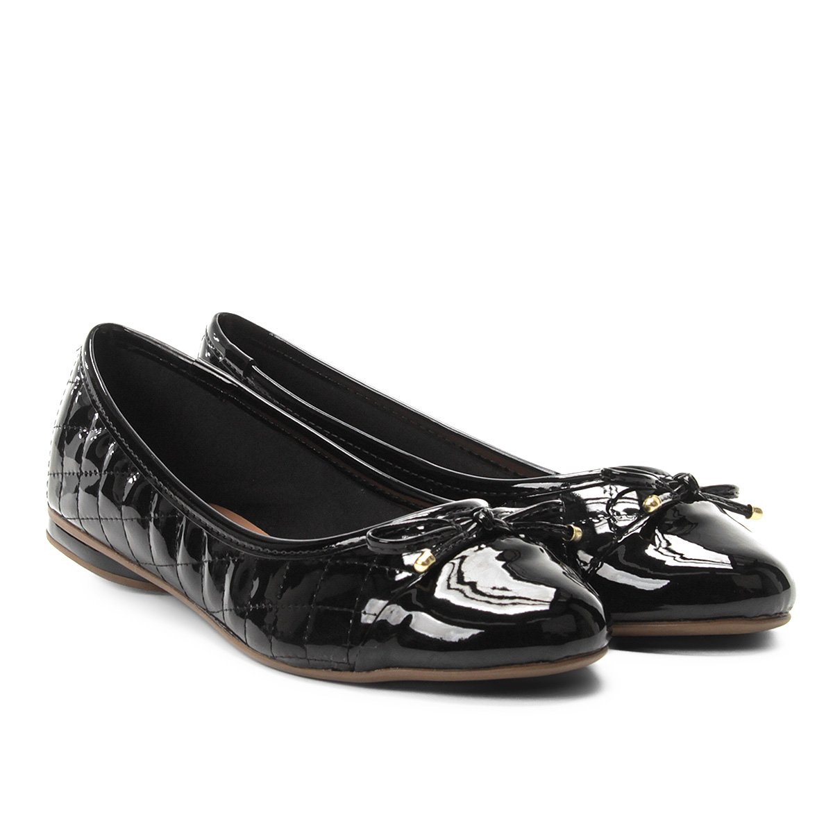 Sapatilha Pietra Fernandes Matelassê Bico Redondo Feminina - Preto Menor preço em Sapatilha Pietra Fernandes Matelassê Bico Redondo Feminina - Preto