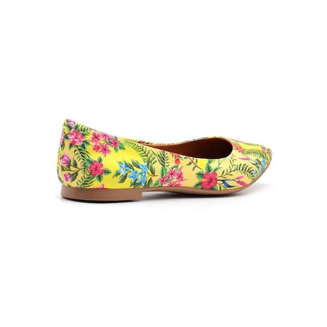 Sapatilha Rasteira Mulher Moderna Estampada Confortável