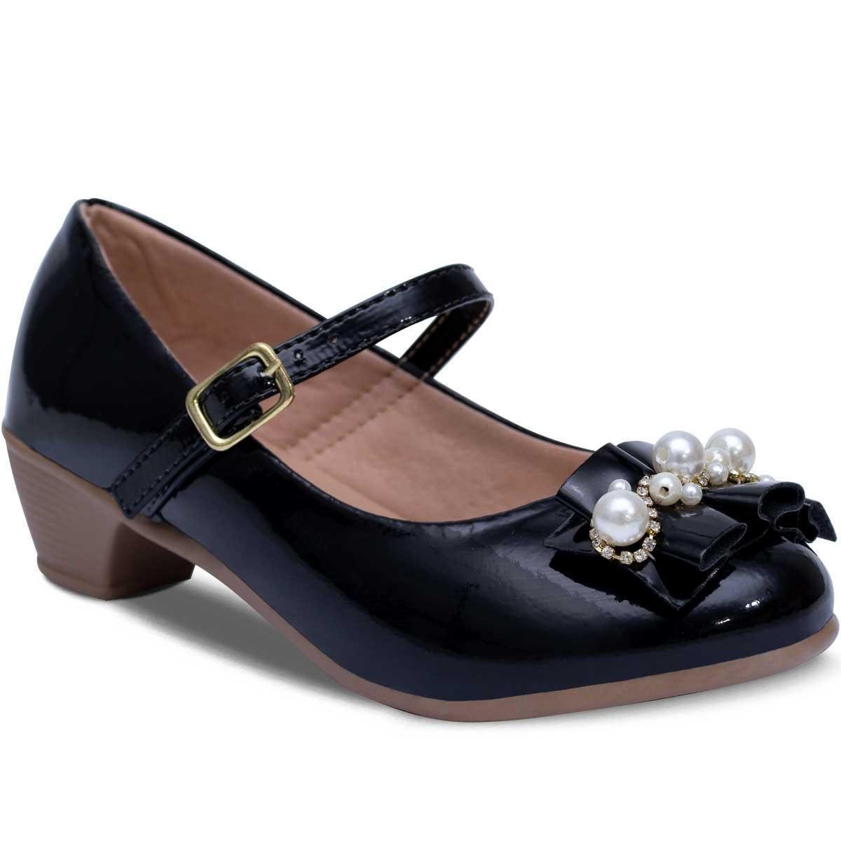 Sapatilha Salto Infantil Feminino Sapato Social Festa Zattini