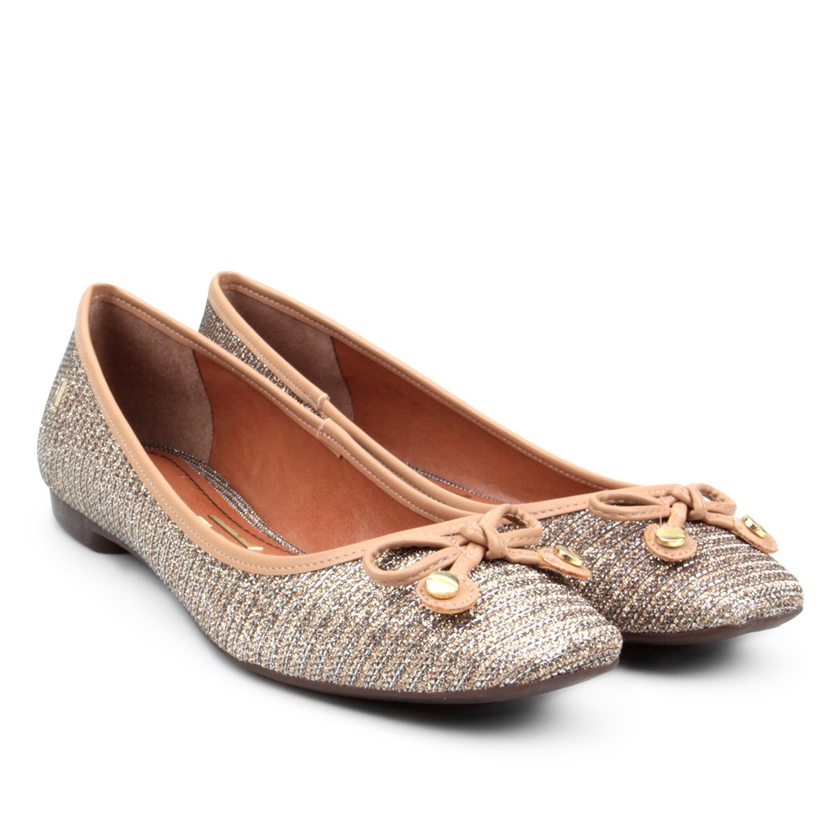 Sapatilha Santa Lolla Bico com Brilho Feminina - Bronze | Zattini