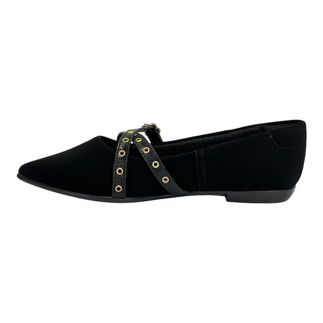 Sapatilha Santinelli Nobuck Bico Fino 1266-776 Preto