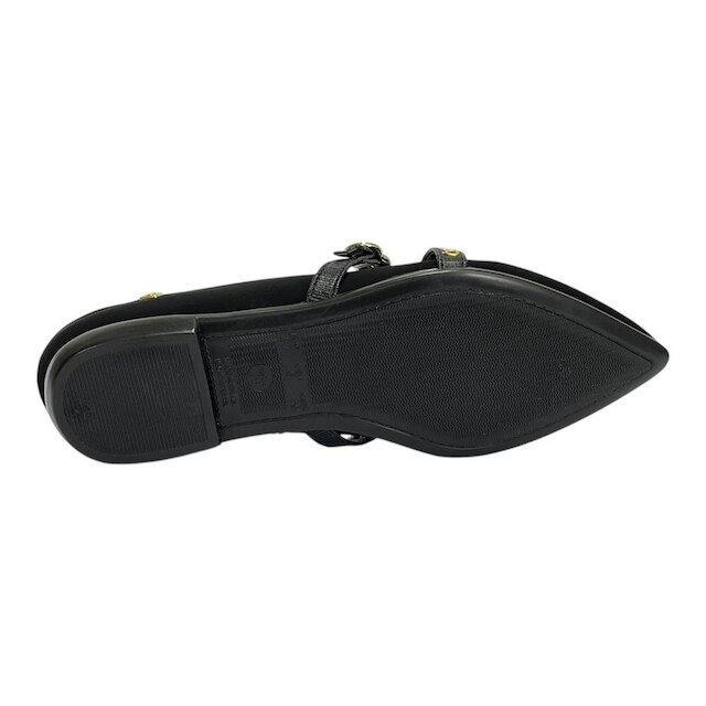 Sapatilha Santinelli Nobuck Bico Fino 1266-776 Preto