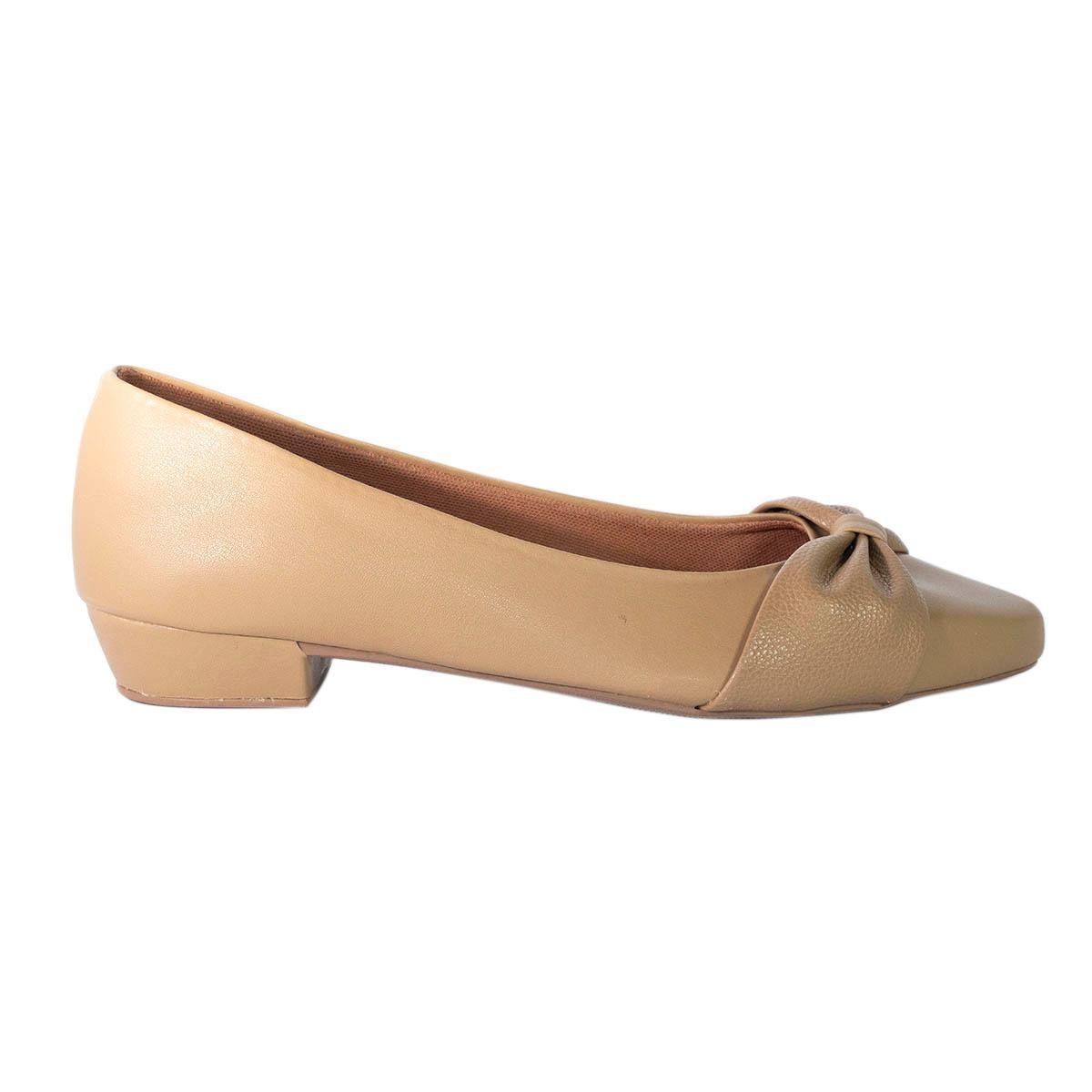 Sapatilha Sapato WR Fashion Saltinho com Laço Nó Moda Tendência Feminina Menor preço em Sapatilha Sapato WR Fashion Saltinho com Laço Nó Moda Tendência Feminina