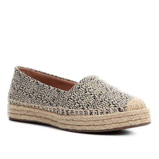 Sapatilha Shoestock Espadrille Tramada Feminina - Preto