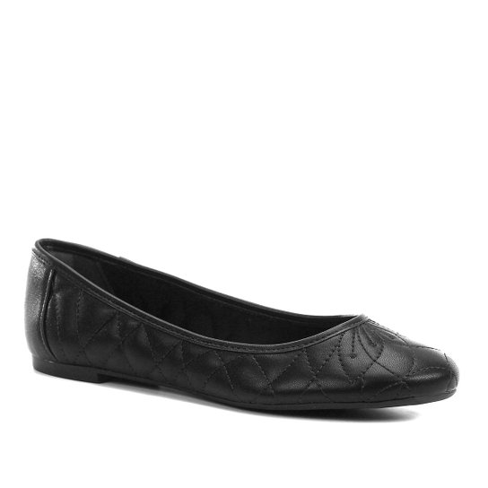 Sapatilha Shoestock Matelassê Feminina - Preto