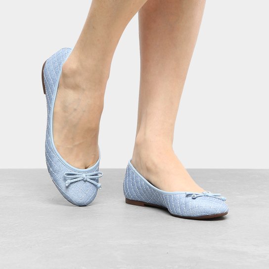 Sapatilha Shoestock Matelassê Feminina - Azul