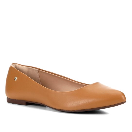 Sapatilha Shoestock Naked Bico Fino Feminina - Castanha