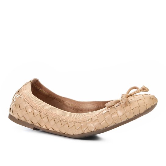 Sapatilha Shoestock Transpassada Feminina - Nude